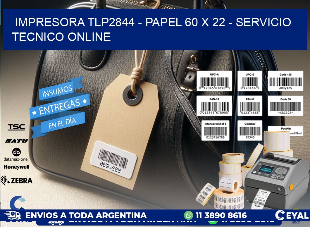 IMPRESORA TLP2844 - PAPEL 60 x 22 - SERVICIO TECNICO ONLINE