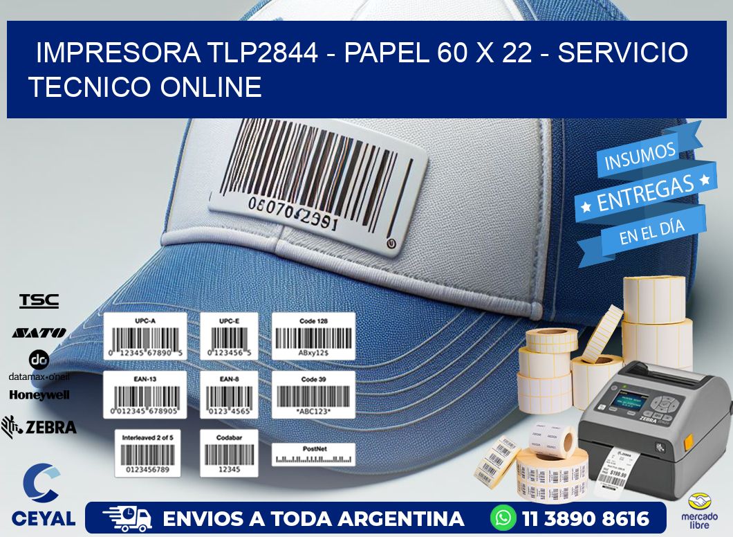 IMPRESORA TLP2844 - PAPEL 60 x 22 - SERVICIO TECNICO ONLINE