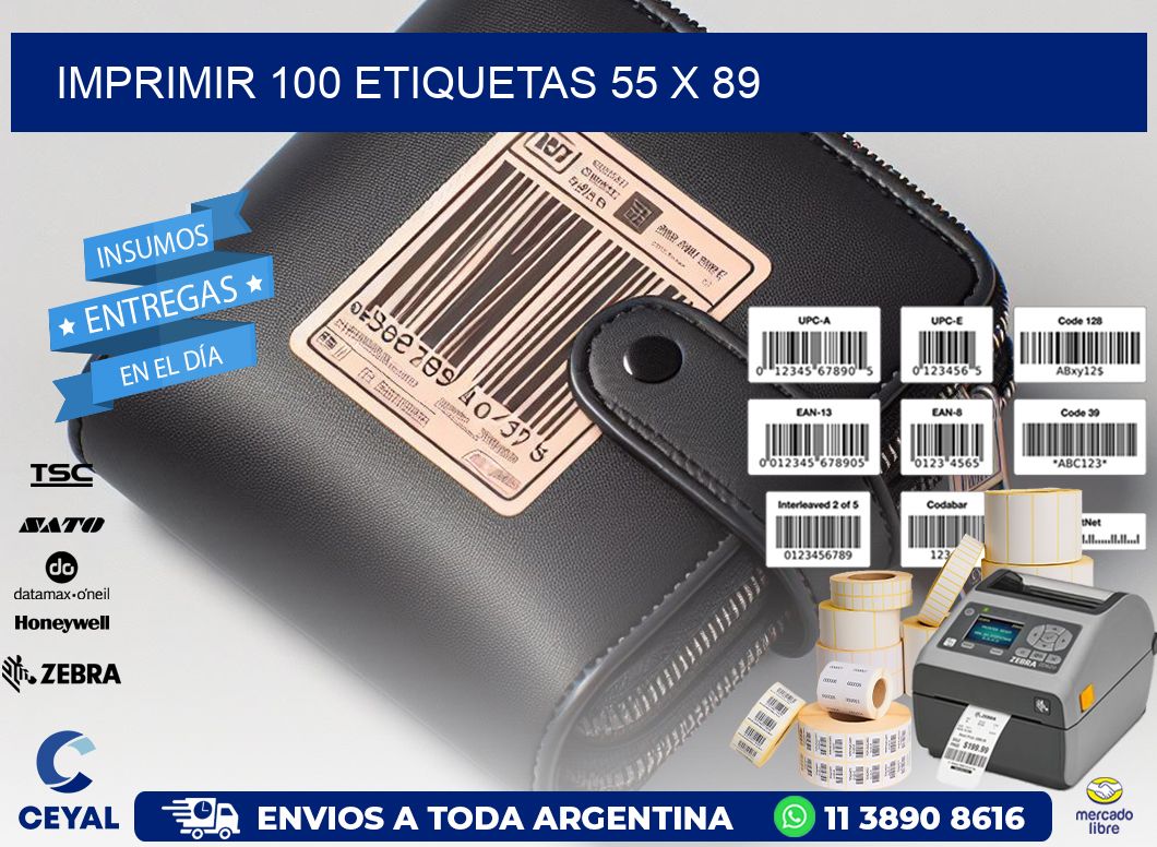 IMPRIMIR 100 ETIQUETAS 55 x 89