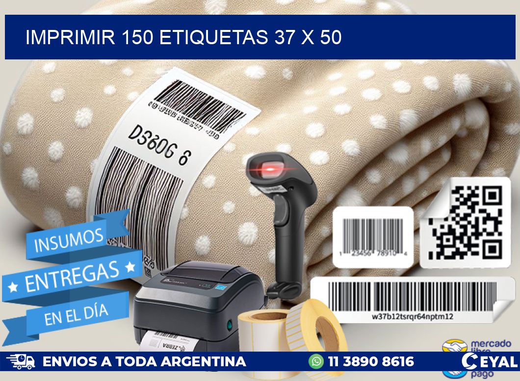 IMPRIMIR 150 ETIQUETAS 37 x 50