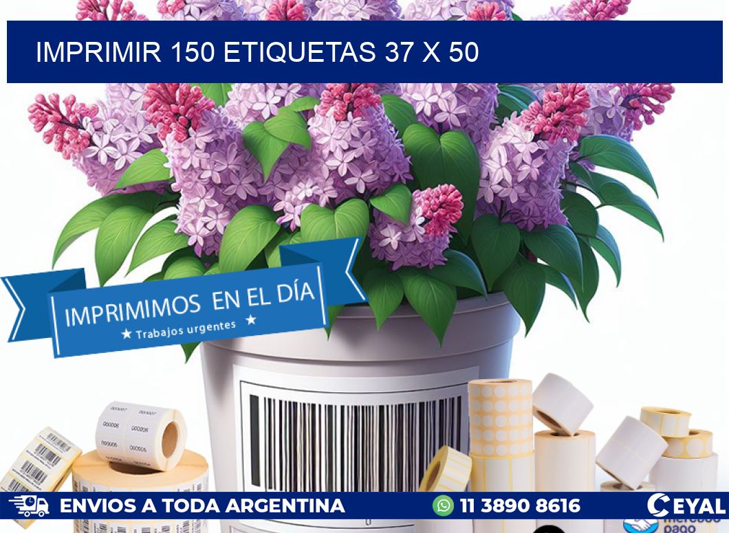 IMPRIMIR 150 ETIQUETAS 37 x 50