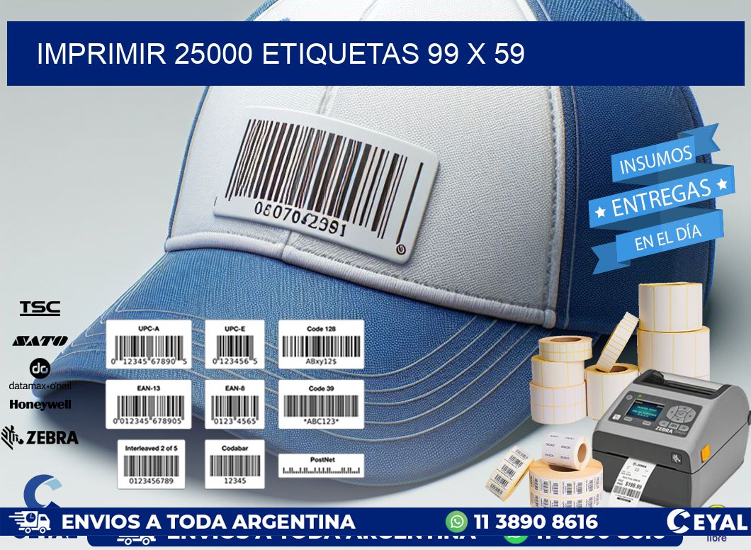 IMPRIMIR 25000 ETIQUETAS 99 x 59