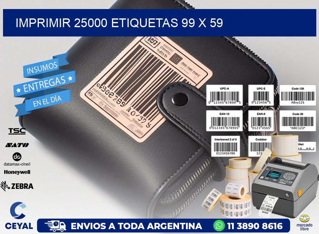 IMPRIMIR 25000 ETIQUETAS 99 x 59