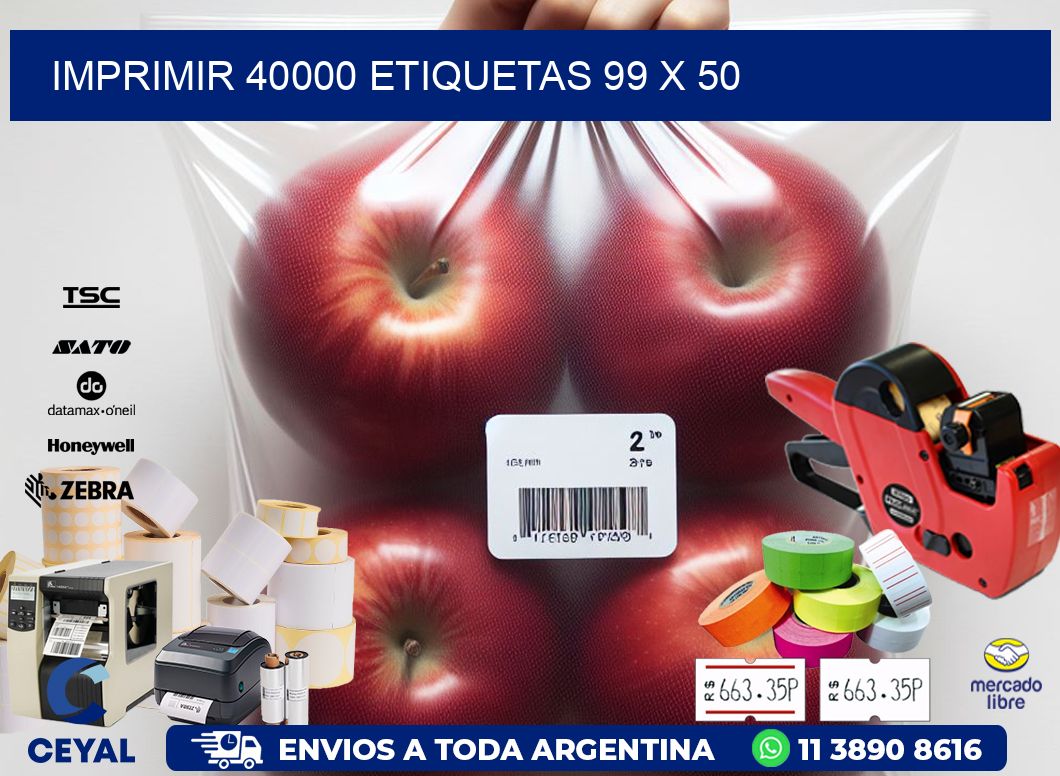 IMPRIMIR 40000 ETIQUETAS 99 x 50