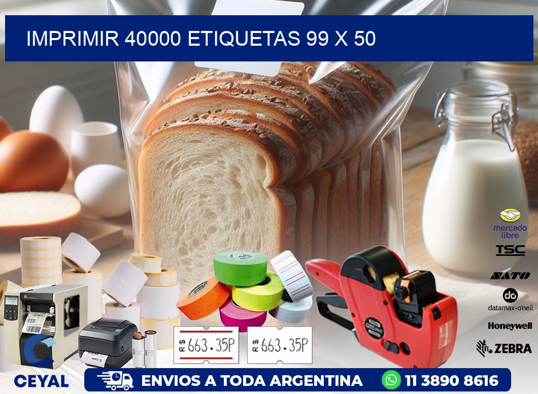 IMPRIMIR 40000 ETIQUETAS 99 x 50