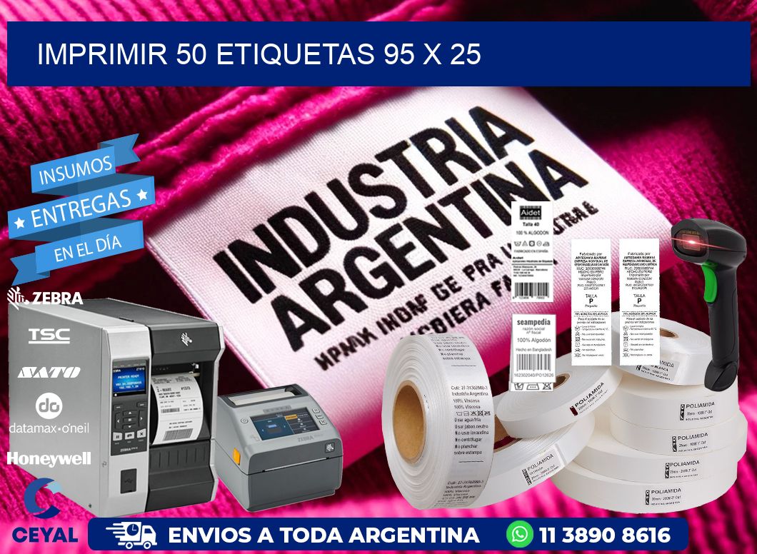 IMPRIMIR 50 ETIQUETAS 95 x 25