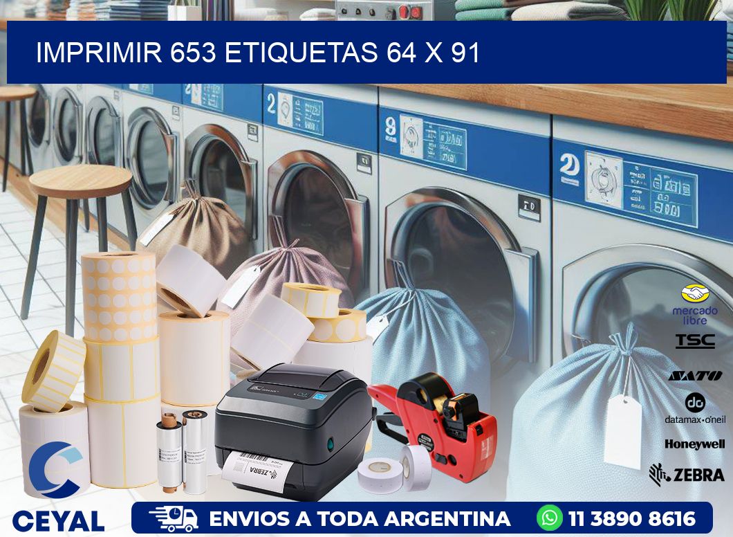 IMPRIMIR 653 ETIQUETAS 64 x 91