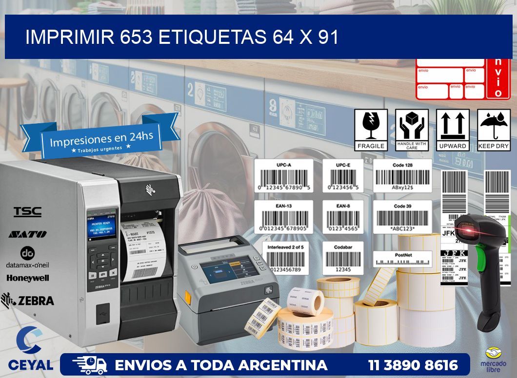 IMPRIMIR 653 ETIQUETAS 64 x 91