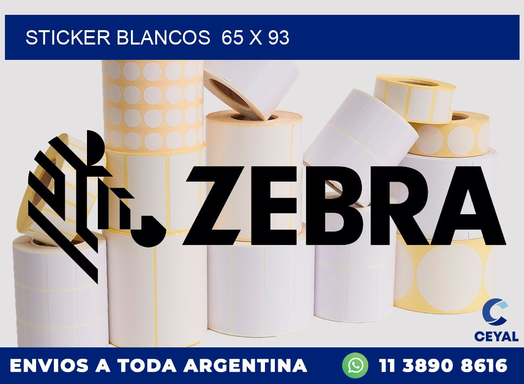 STICKER BLANCOS  65 x 93