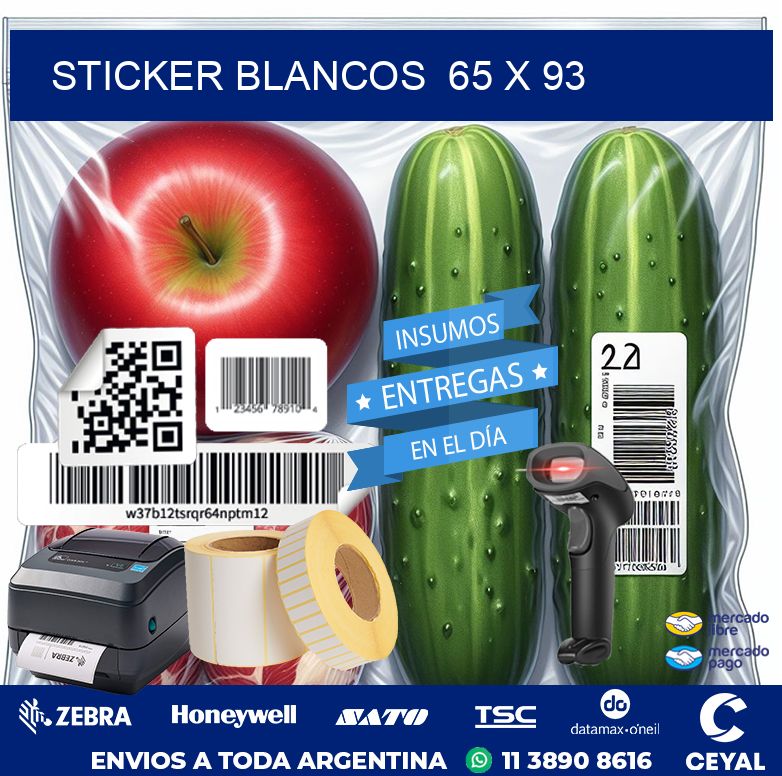 STICKER BLANCOS  65 x 93