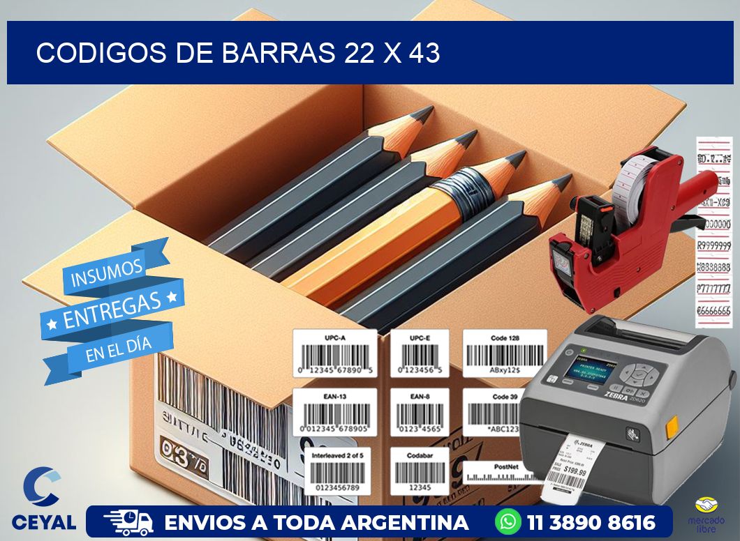 codigos de barras 22 x 43