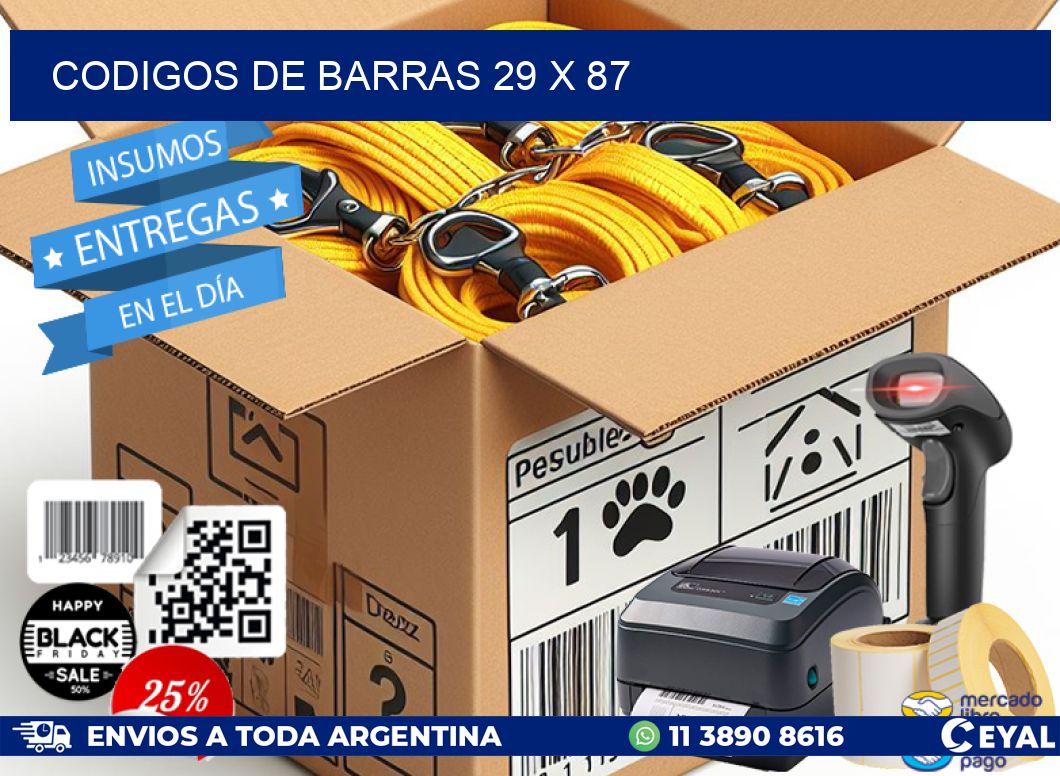 codigos de barras 29 x 87