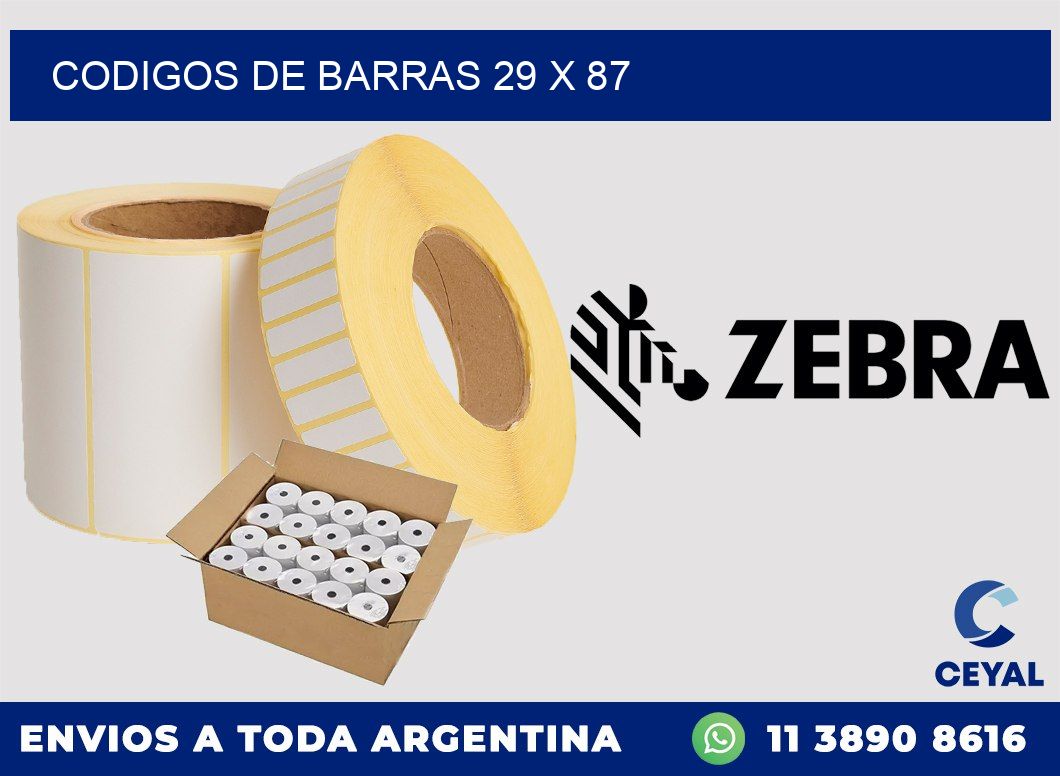 codigos de barras 29 x 87