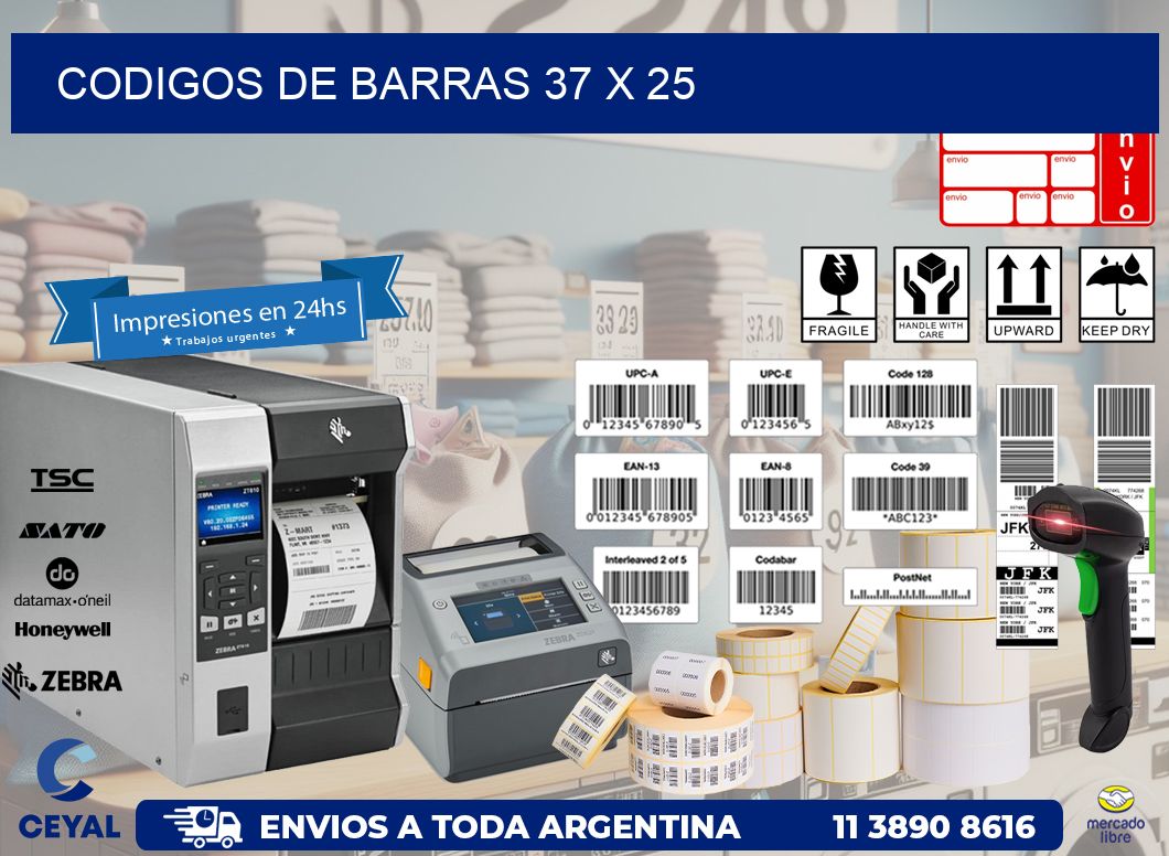 codigos de barras 37 x 25