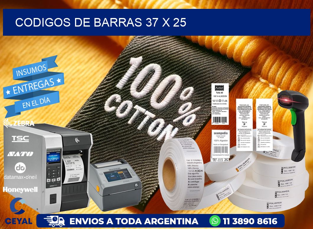 codigos de barras 37 x 25