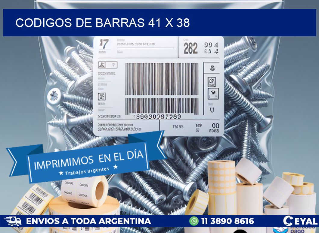 codigos de barras 41 x 38