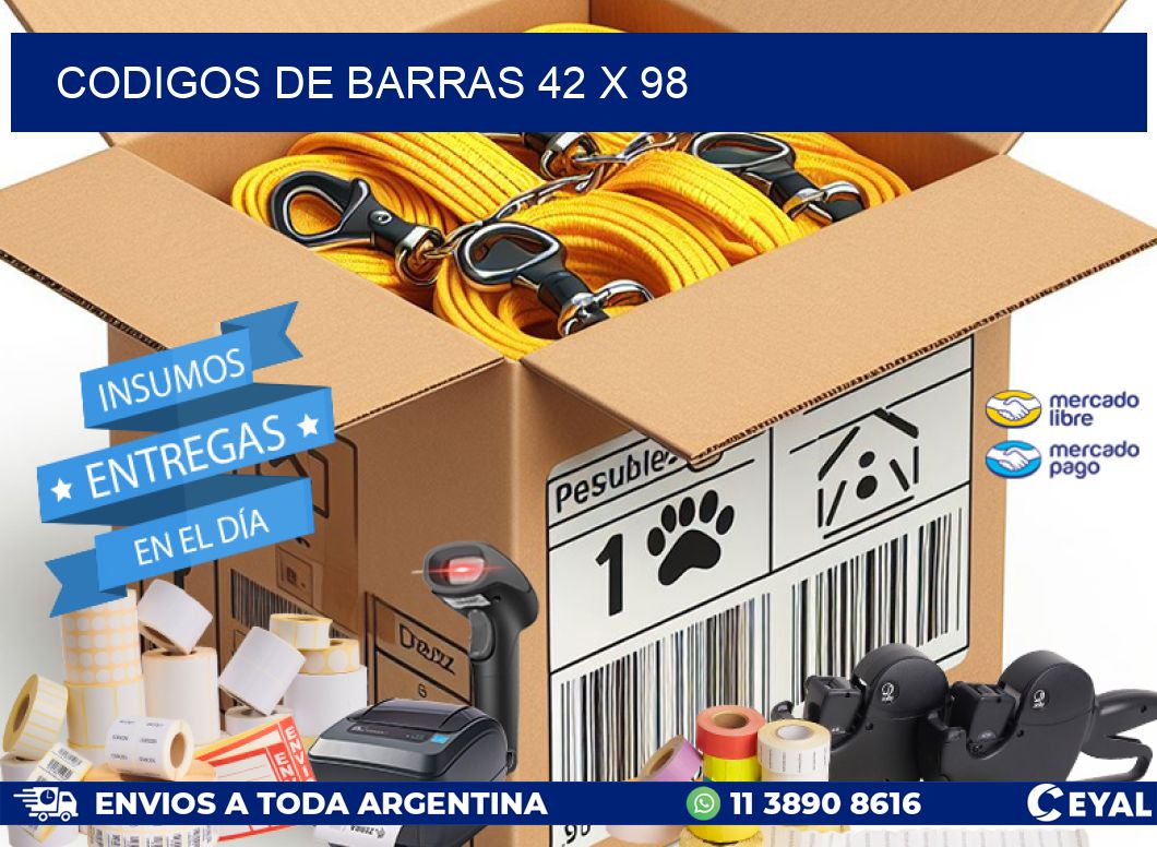 codigos de barras 42 x 98