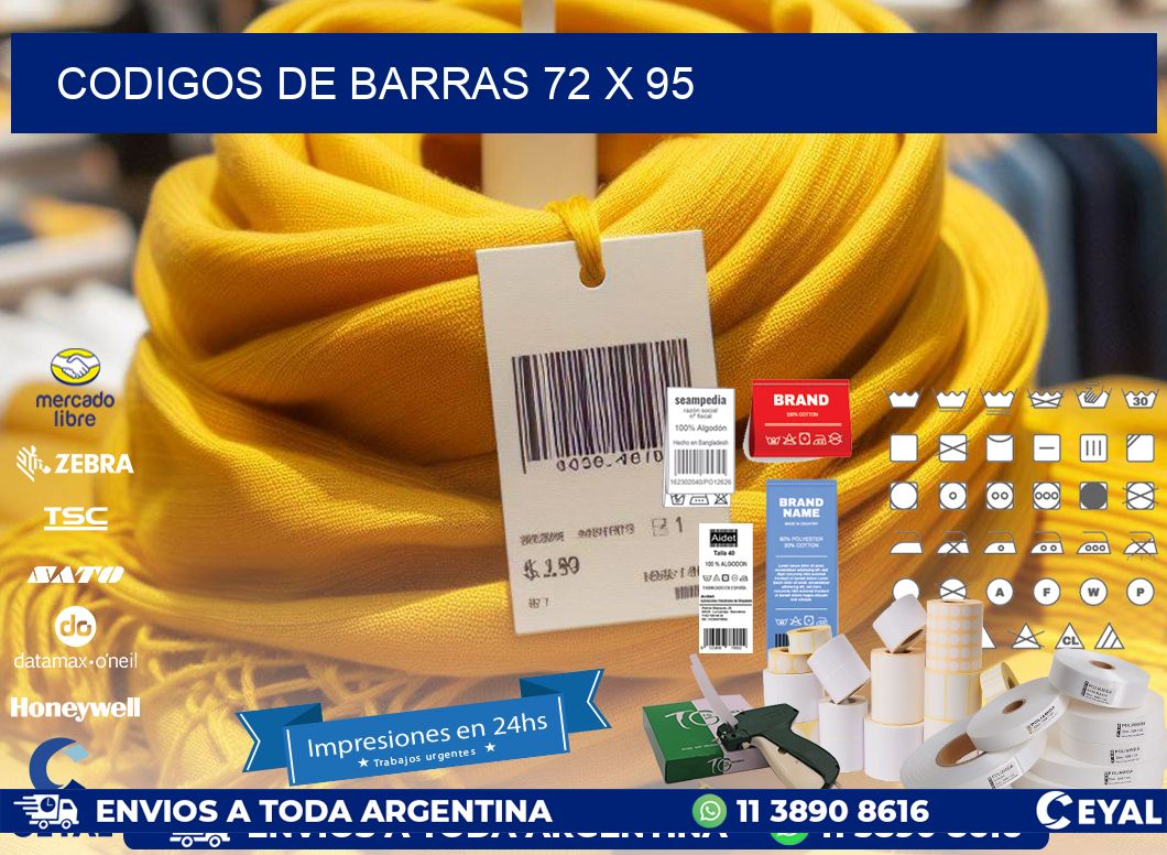 codigos de barras 72 x 95