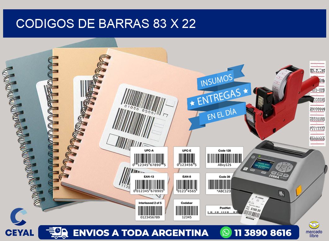 codigos de barras 83 x 22