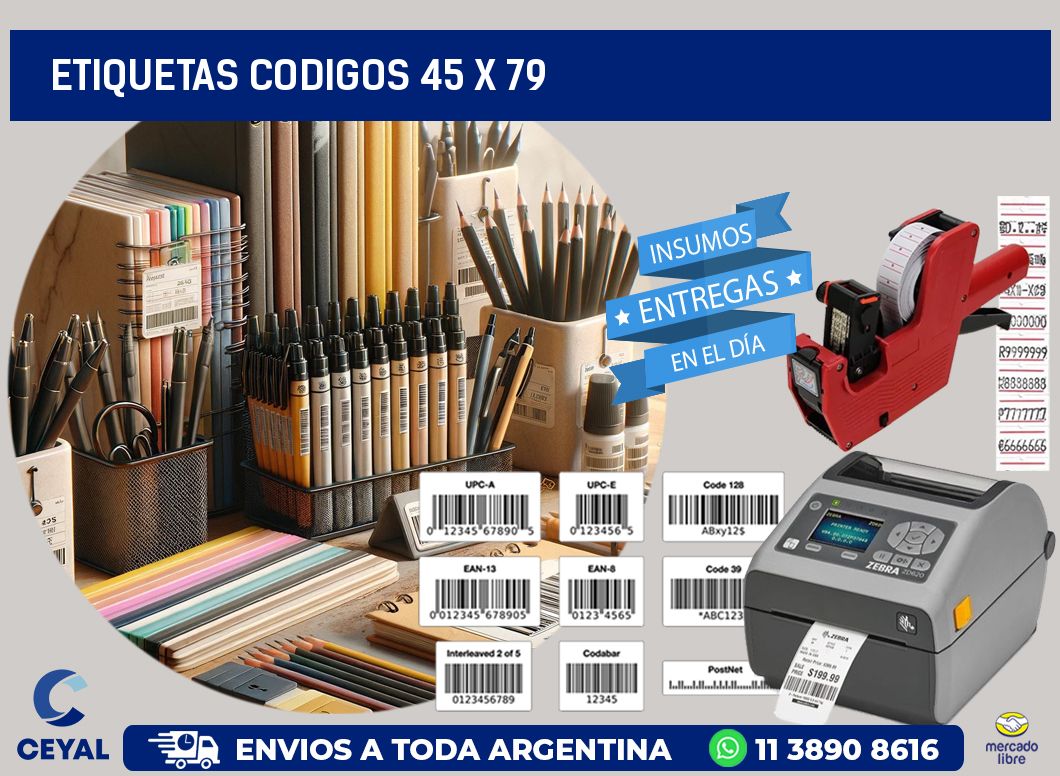 etiquetas codigos 45 x 79