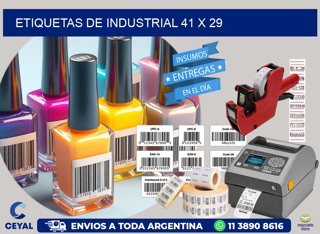 etiquetas de industrial 41 x 29