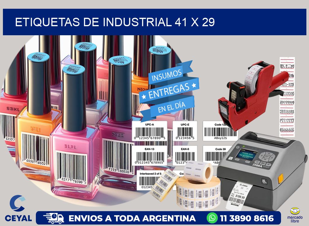 etiquetas de industrial 41 x 29