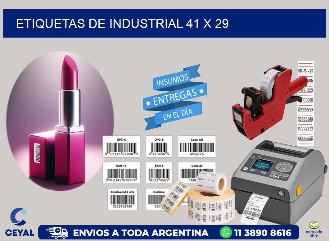 etiquetas de industrial 41 x 29