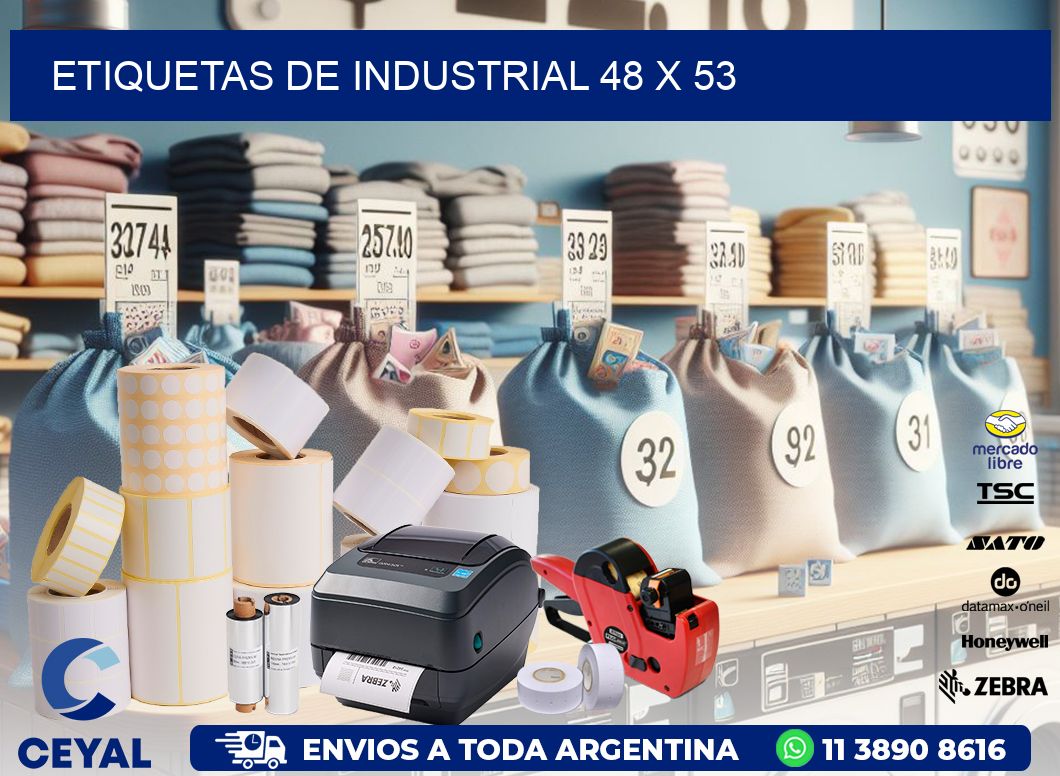 etiquetas de industrial 48 x 53