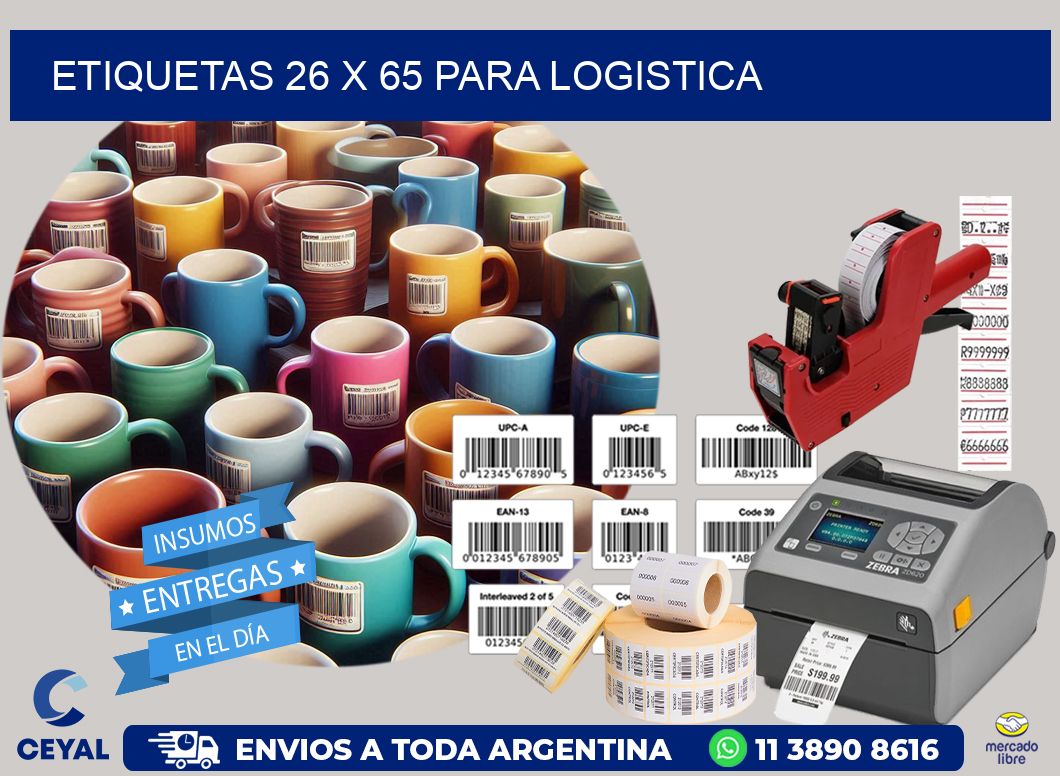 ETIQUETAS 26 x 65 PARA LOGISTICA