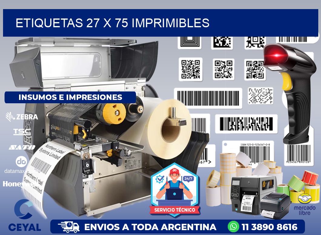 ETIQUETAS 27 x 75 IMPRIMIBLES