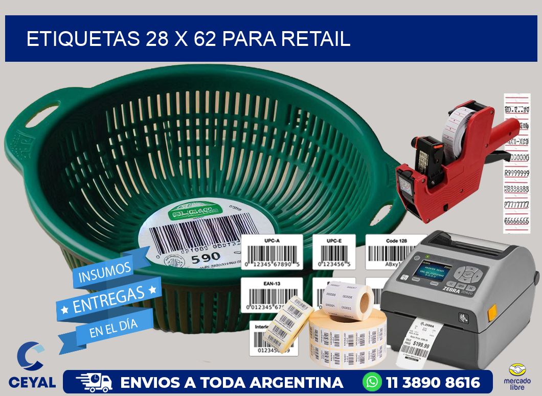 ETIQUETAS 28 x 62 PARA RETAIL