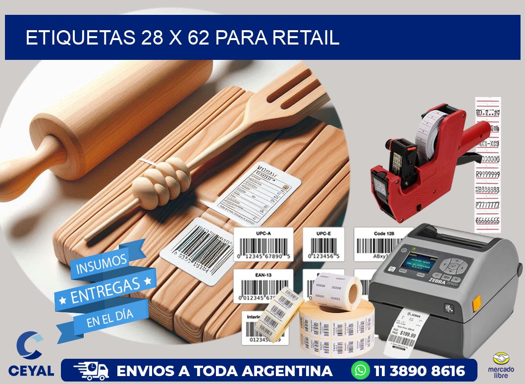 ETIQUETAS 28 x 62 PARA RETAIL