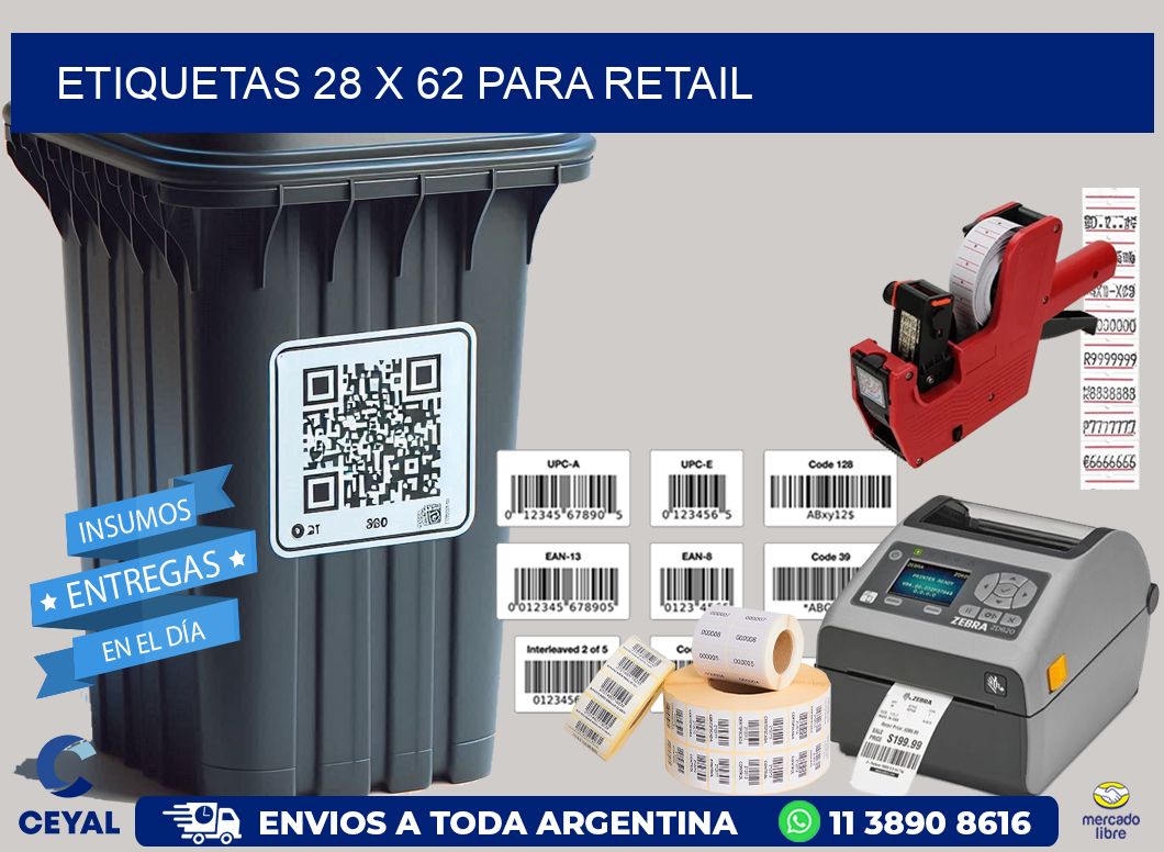 ETIQUETAS 28 x 62 PARA RETAIL