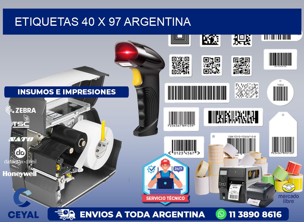 ETIQUETAS 40 x 97 ARGENTINA