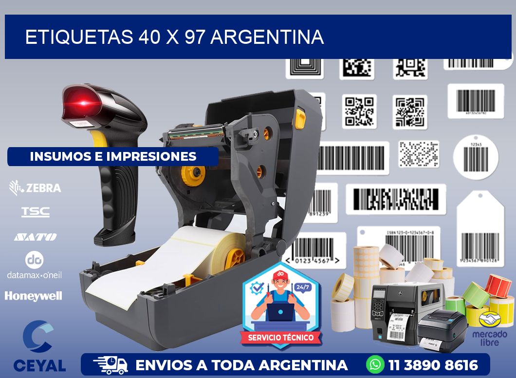 ETIQUETAS 40 x 97 ARGENTINA