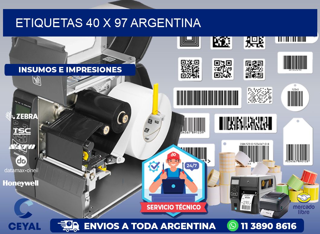 ETIQUETAS 40 x 97 ARGENTINA