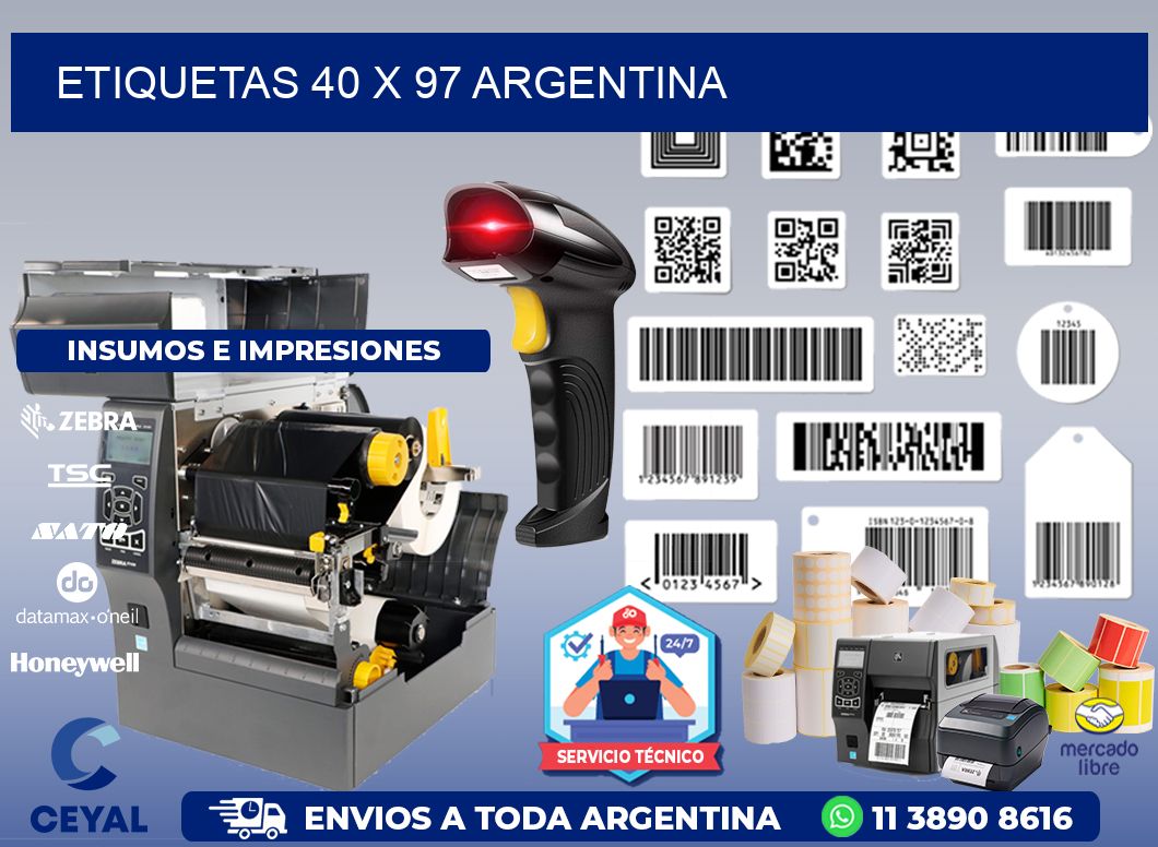 ETIQUETAS 40 x 97 ARGENTINA