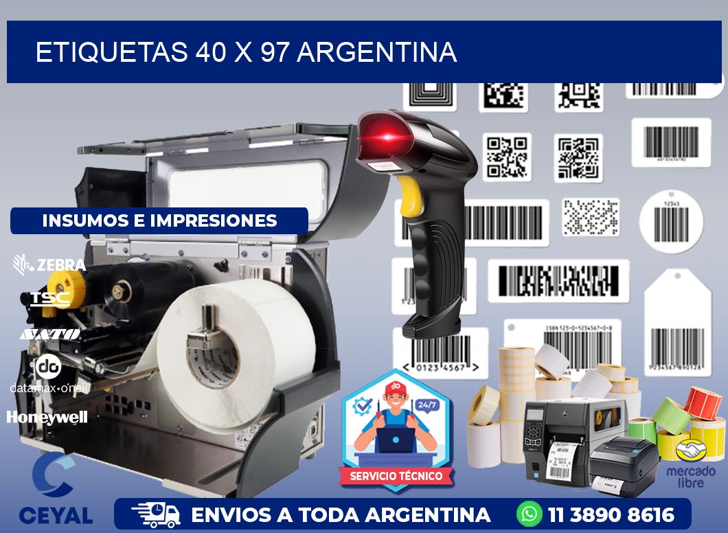 ETIQUETAS 40 x 97 ARGENTINA