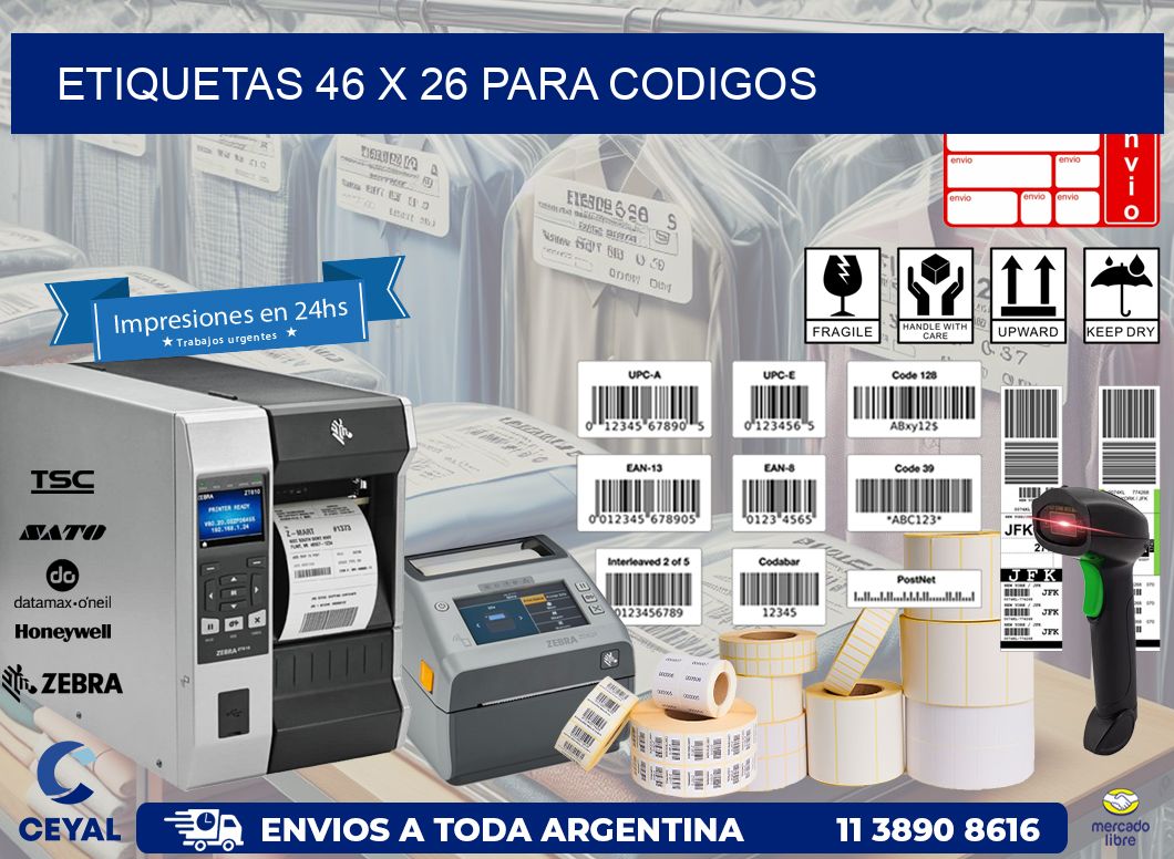 ETIQUETAS 46 x 26 PARA CODIGOS