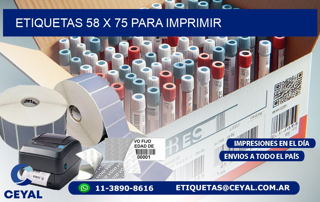 ETIQUETAS 58 x 75 PARA IMPRIMIR