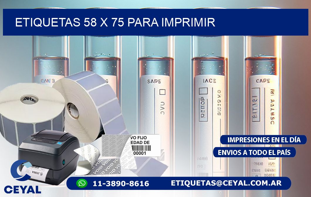 ETIQUETAS 58 x 75 PARA IMPRIMIR