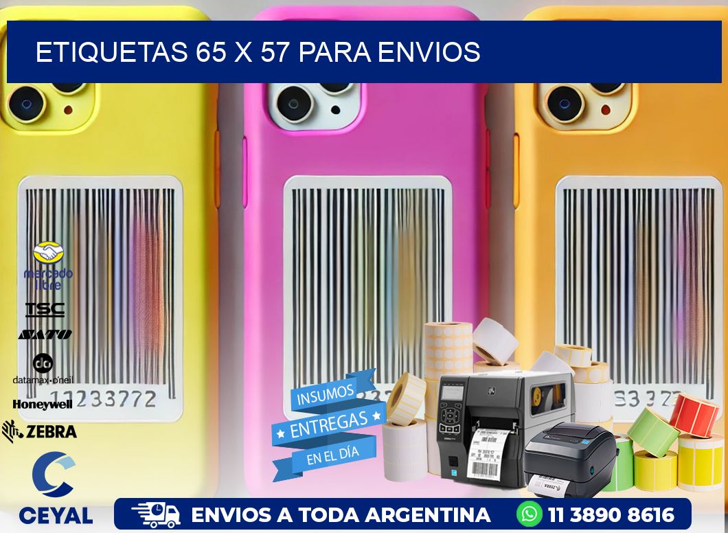 ETIQUETAS 65 x 57 PARA ENVIOS