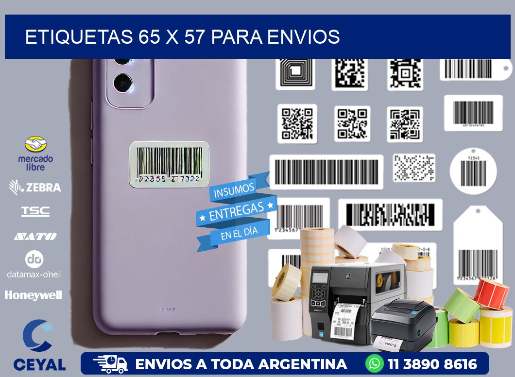 ETIQUETAS 65 x 57 PARA ENVIOS