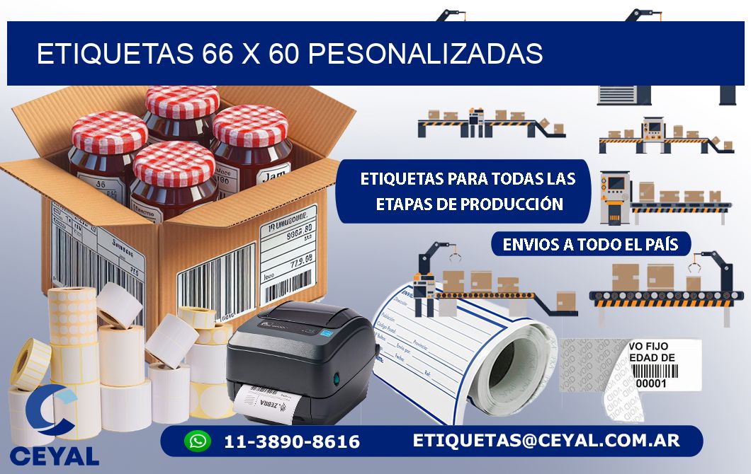 ETIQUETAS 66 x 60 PESONALIZADAS