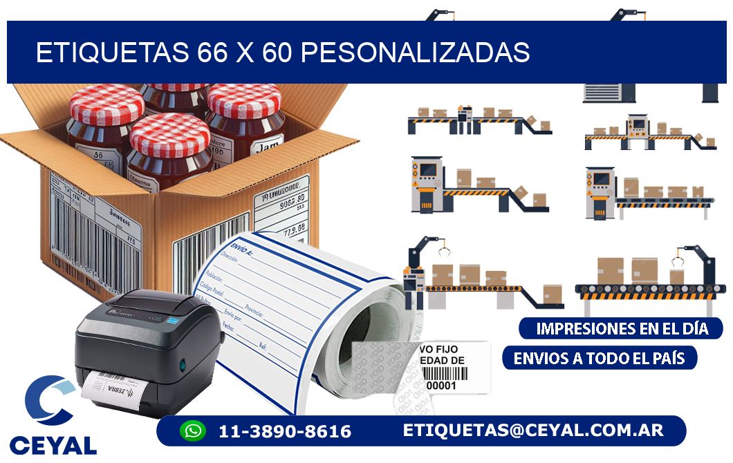 ETIQUETAS 66 x 60 PESONALIZADAS