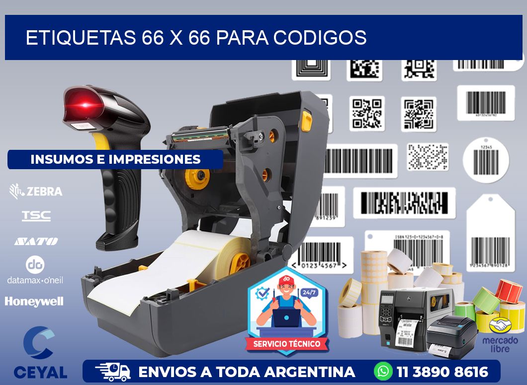 ETIQUETAS 66 x 66 PARA CODIGOS