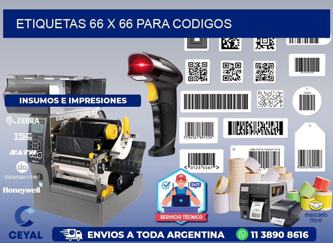 ETIQUETAS 66 x 66 PARA CODIGOS