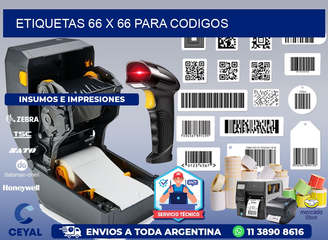 ETIQUETAS 66 x 66 PARA CODIGOS