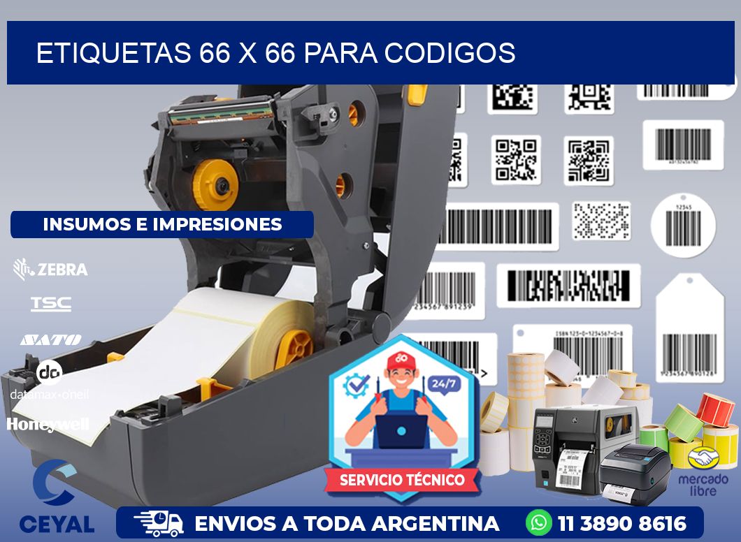 ETIQUETAS 66 x 66 PARA CODIGOS