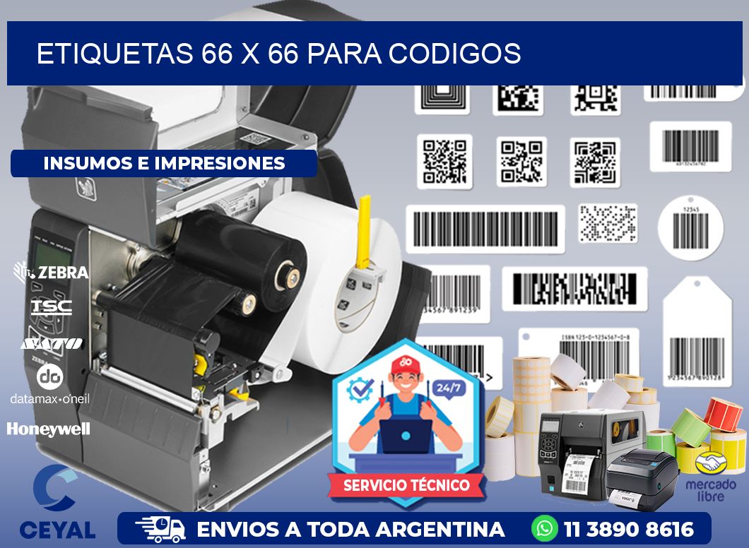 ETIQUETAS 66 x 66 PARA CODIGOS